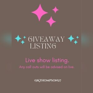 Giveaway Listing!!!